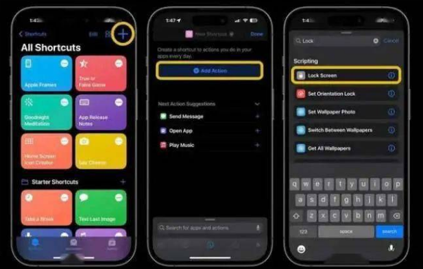 绥中苹果14锁屏维修店分享iPhone14升级iOS16.4后如何创建锁屏快捷方式 